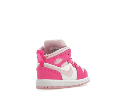 Jordan 1 Mid White Fierce Pink (TD)