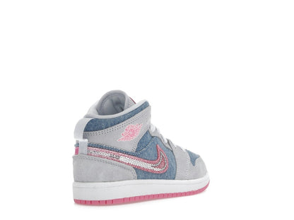 Jordan 1 Mid SE Denim Sequin (PS)