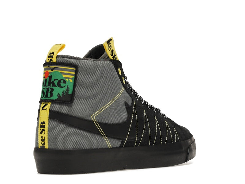 Nike SB Zoom Blazer Mid PRM Acclimate Cool Grey Yellow Strike