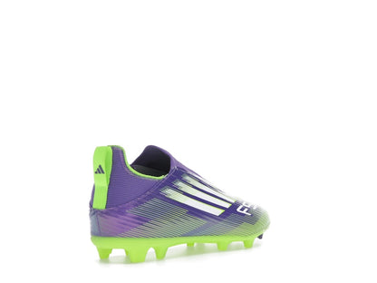 adidas F50 League Laceless FG/MG Purple Rush Cloud White Lucid Lemon (GS)