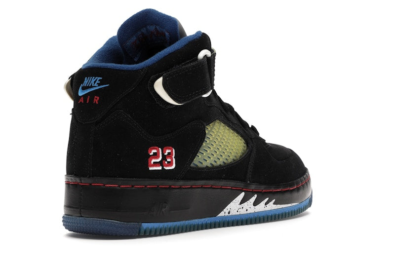 Jordan AJF 5 Black Blue Ribbon Varsity Red