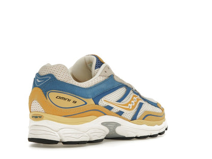 Saucony ProGrid Omni 9 Premium Cream Yellow Royal Blue