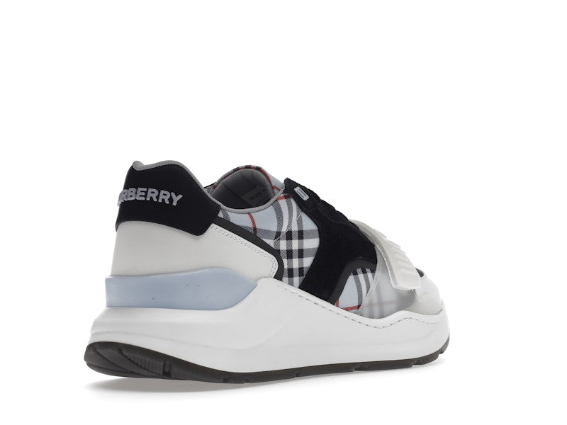 Burberry Ramsey Haymarket Check Print Light Blue White Black