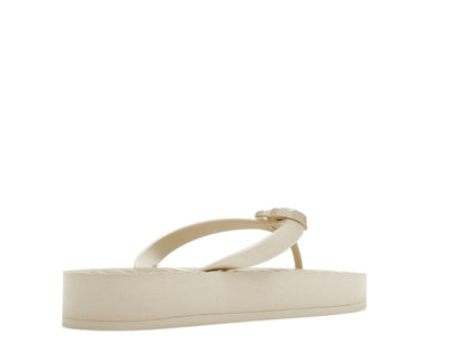Gucci Chevron Thong Sandal White Rubber