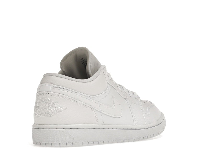Jordan 1 Low Triple White Tumbled Leather