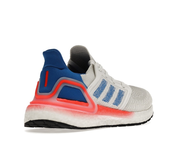 adidas Ultra Boost 20 White Glory Blue Solar Red