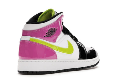 Jordan 1 Mid White Black Cyber Pink (GS)