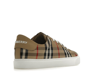 Burberry Vintage Check and Leather Sneakers Archive Beige Check Toe (Women's)