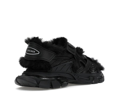 Balenciaga Track Sandal Fake Fur Black (Women's)
