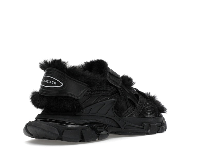 Balenciaga Track Sandal Fake Fur Black (Women's)