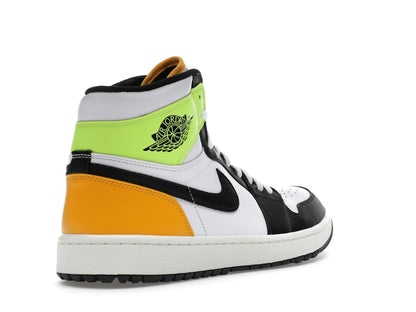 Jordan 1 Retro High Golf White University Gold Volt Black