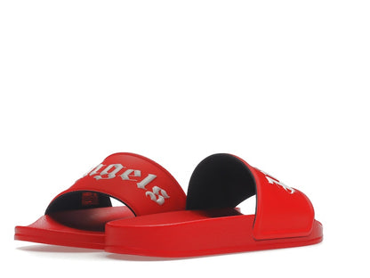 Palm Angels Pool Slides Red White
