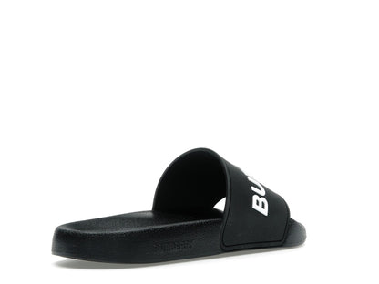 Burberry Logo Slides Black Optic White