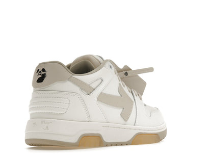 OFF-WHITE Out Of Office OOO Low Tops White Beige