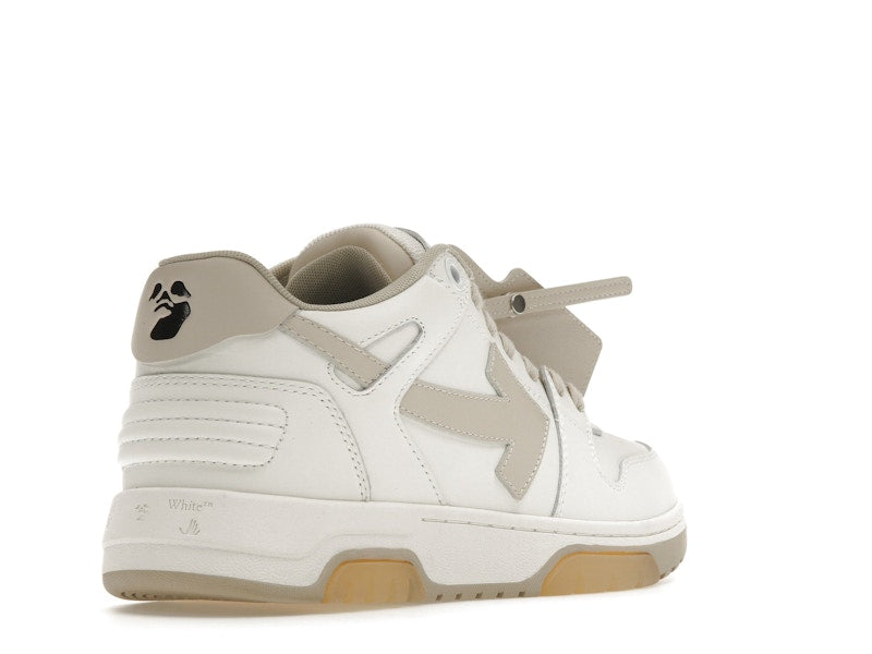 OFF-WHITE Out Of Office OOO Low Tops White Beige