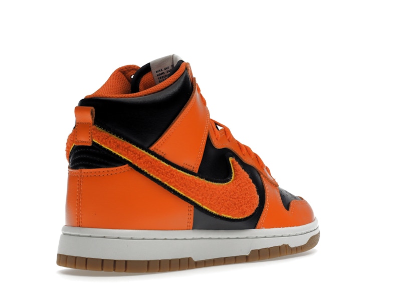 Nike Dunk High Retro Chenille Swoosh Safety Orange