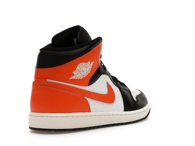 Jordan 1 Mid Black Toe Starfish