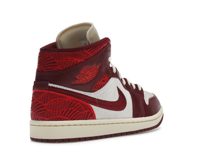 Jordan 1 Mid SE Tiki Leaf Team Red (Women's)