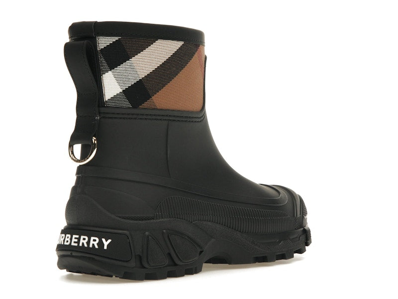 Burberry House Check Rain Boots Black Archive Beige (Women's)
