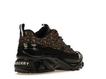 Burberry Arthur Monogram Print Black Bridle Brown