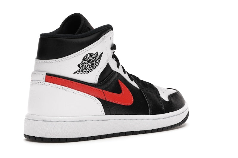 Jordan 1 Mid Black Chile Red White