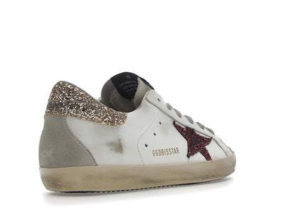 Golden Goose Super-Star White Red Glitter (Women's)