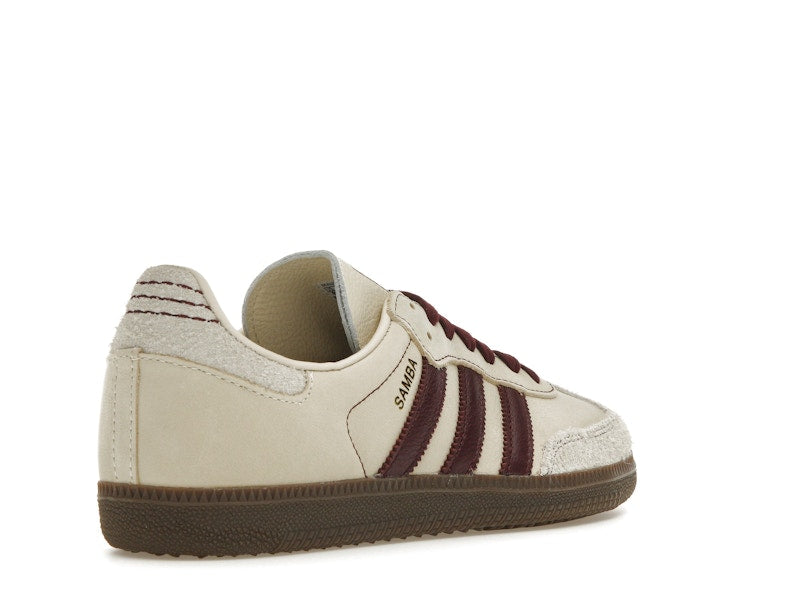 adidas Samba OG Wonder White Maroon (Women's)