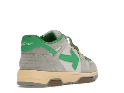 OFF-WHITE Out Of Office OOO Low Tops Light Grey Green