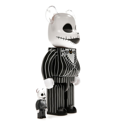 Bearbrick x Disney Tim Burton's The Nightmare Before Christmas Jack Skellington 100% & 400% Set