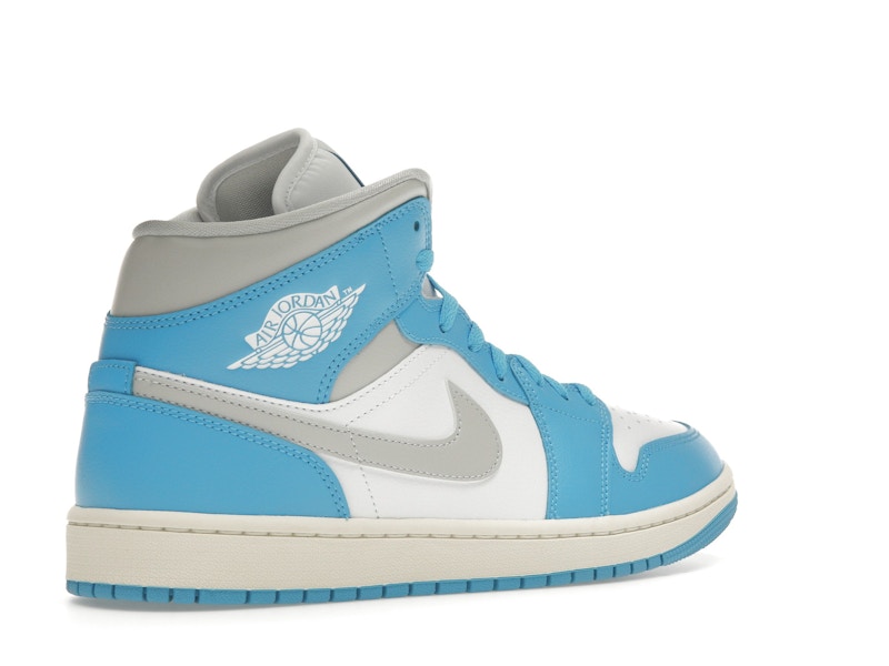 Jordan 1 Mid Dark Powder Blue White Sail Neutral Grey (Women's)