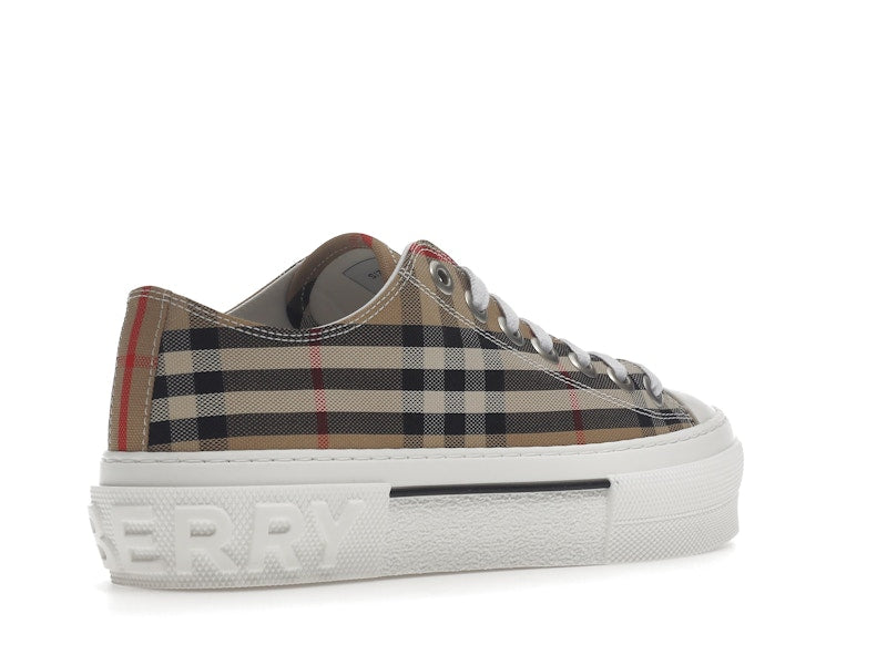Burberry Vintage Check Cotton Sneakers Archive Beige White (Women's)