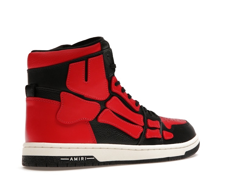 AMIRI Skel Top Hi Black Red White