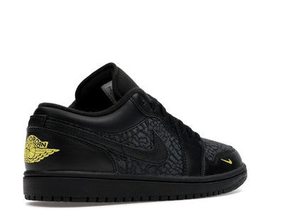 Jordan 1 Low Black Elephant Print