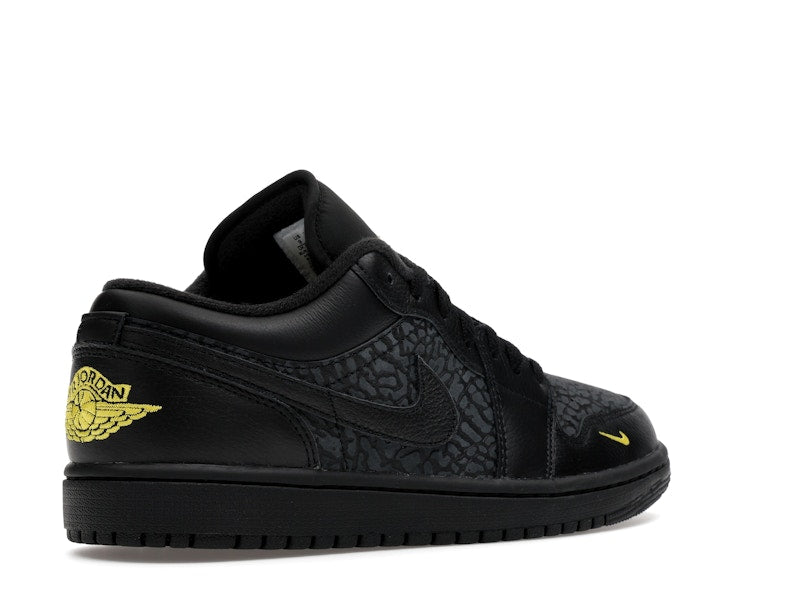 Jordan 1 Low Black Elephant Print