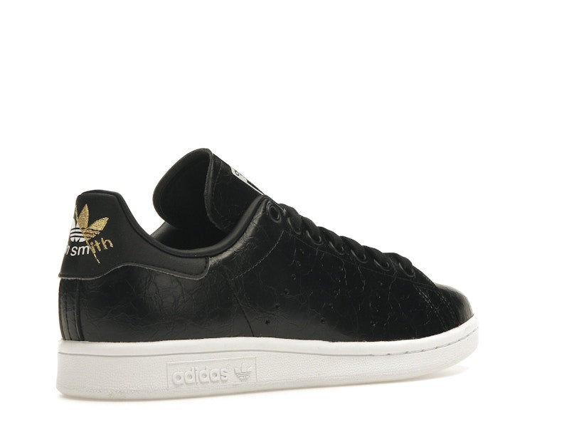 adidas Stan Smith Cracked Leather Black Gold (Women's)