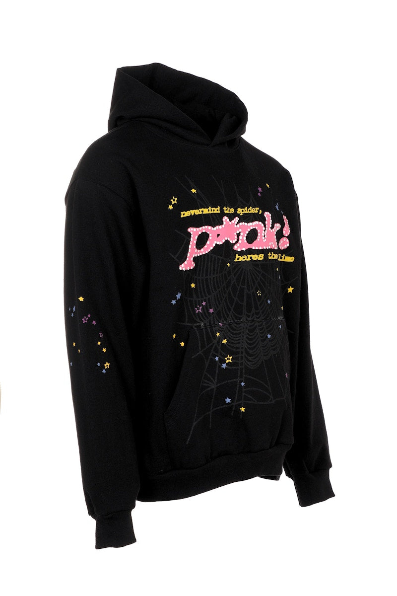 Sp5der P*NK Hoodie Black