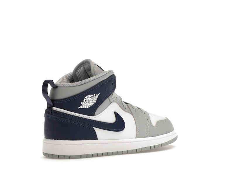 Jordan 1 Mid Wolf Grey Midnight Navy (PS)