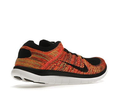Nike Free Flyknit 4.0 Black Volt Bright Crimson