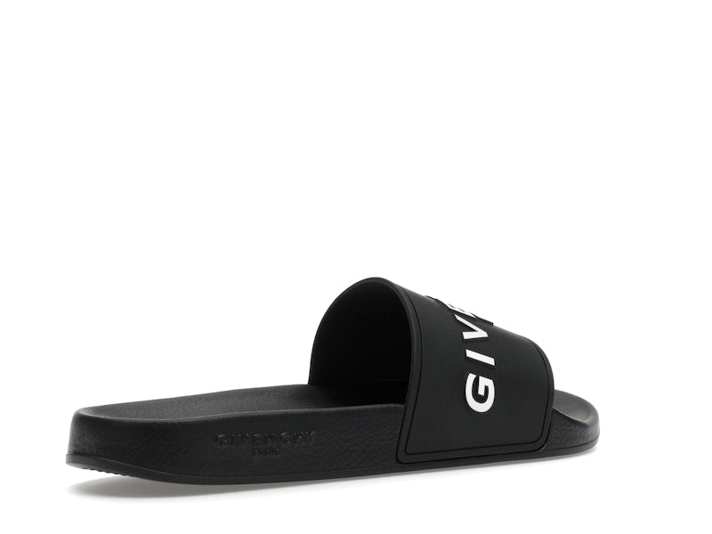 Givenchy Paris Flat Sandals Black White