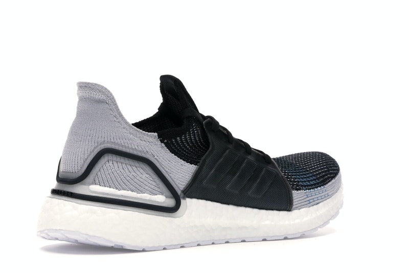 adidas Ultra Boost 19 Core Black Grey Six Shock Cyan