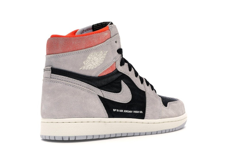 Jordan 1 Retro High Neutral Grey Hyper Crimson