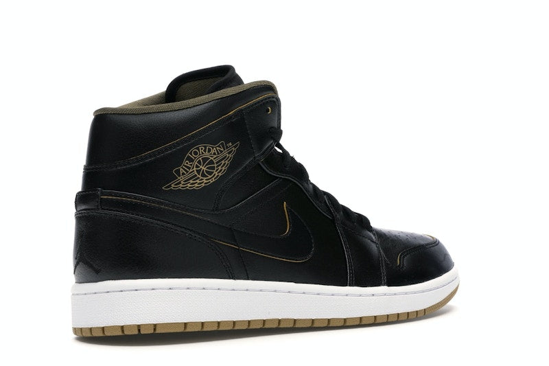 Jordan 1 Retro Mid Black Metallic Gold