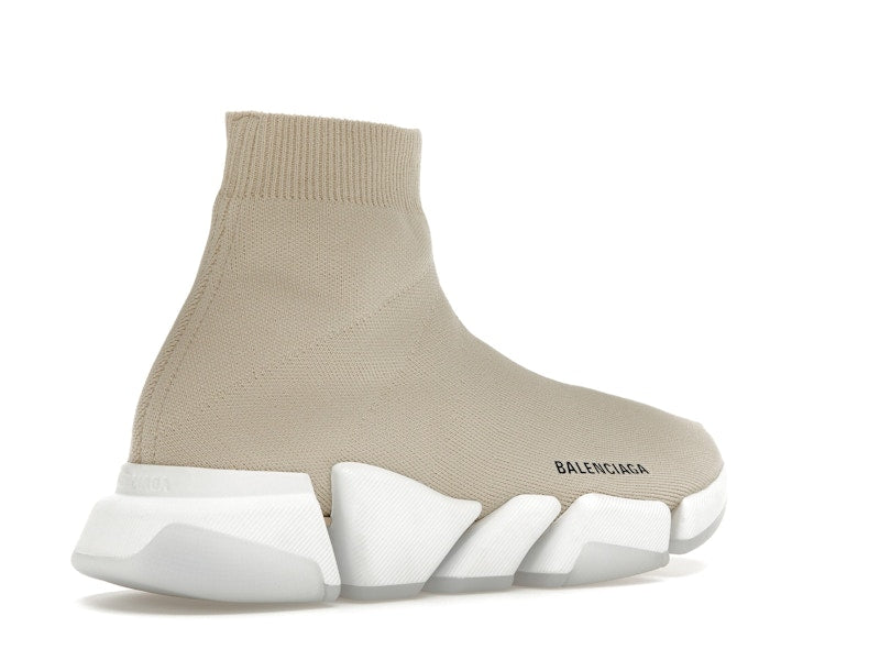 Balenciaga Speed 2.0 Recycled Sole Transparent Sole Beige