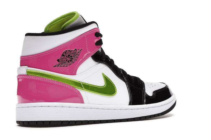 Jordan 1 Mid White Black Cyber Pink