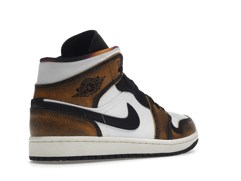 Jordan 1 Mid SE Orange Wear Away