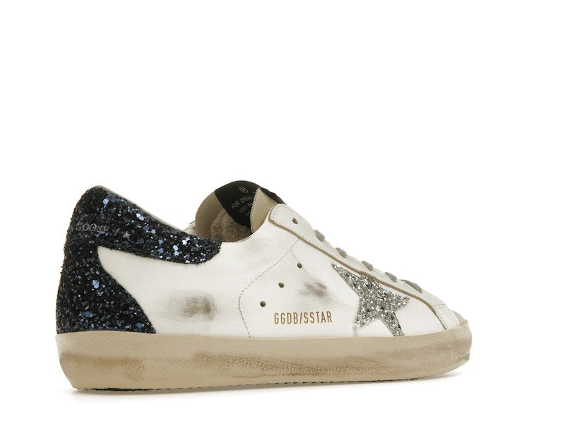 Golden Goose Super-Star White Blue Glitter (Women's)