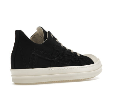 Rick Owens DRKSHDW Slashed Low Sneaks Black Milk
