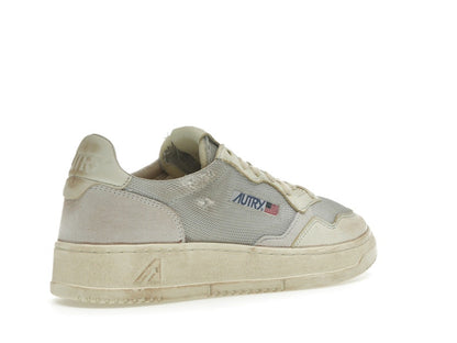 Autry Medalist Leather Low Grey White Super Vintage
