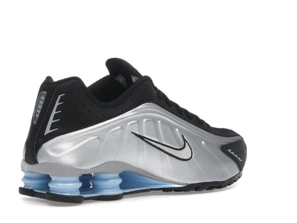 Nike Shox R4 Metallic Silver Black Psychic Blue