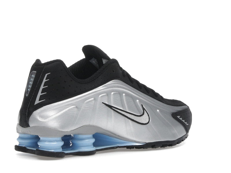 Nike Shox R4 Metallic Silver Black Psychic Blue
